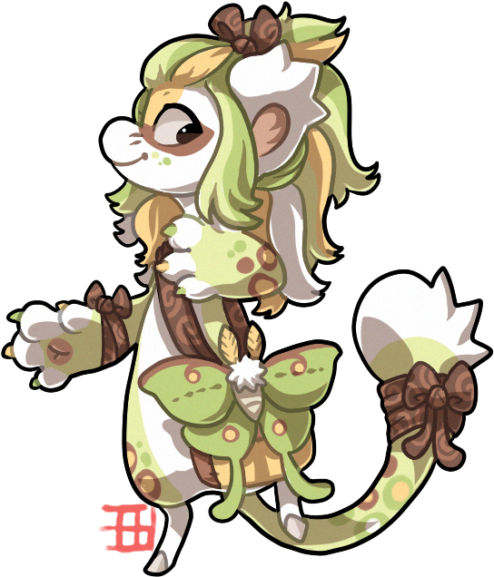 Lunar Moth By Griffsnuff - Cartoon (562x654)