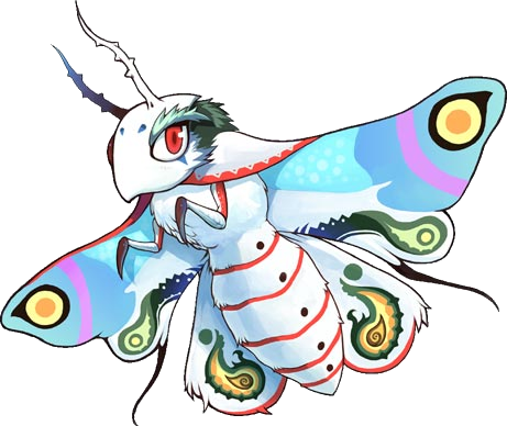 Moss Moth - Cartoon (461x388)