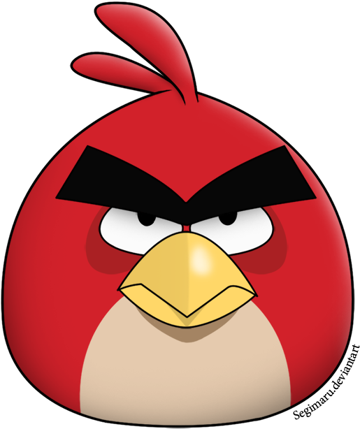 Red The Angry Bird By Segimaru On Deviantart Red The - Printable Angry Bird Face (664x695)