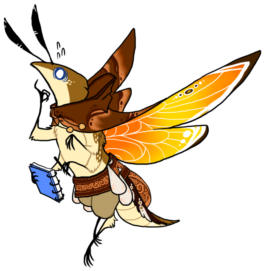Moth Mage By Pyrrhociconia - Cartoon (894x894)