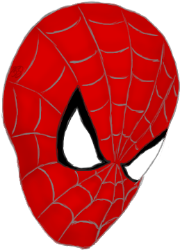 Spiderman Mask By Ferrumpenna - Spider Man Face Png (300x400)