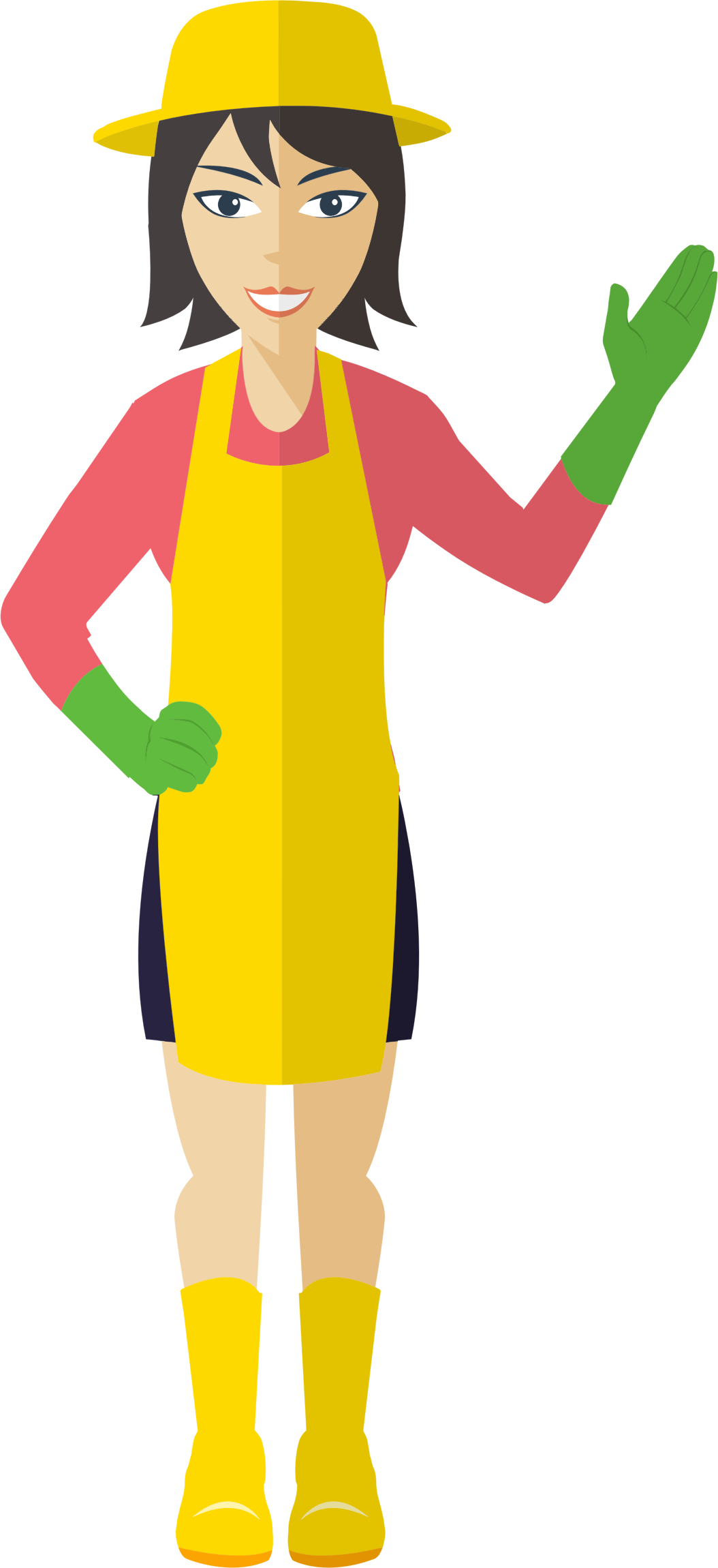 Big Image - Woman Flat Png (1054x2300)