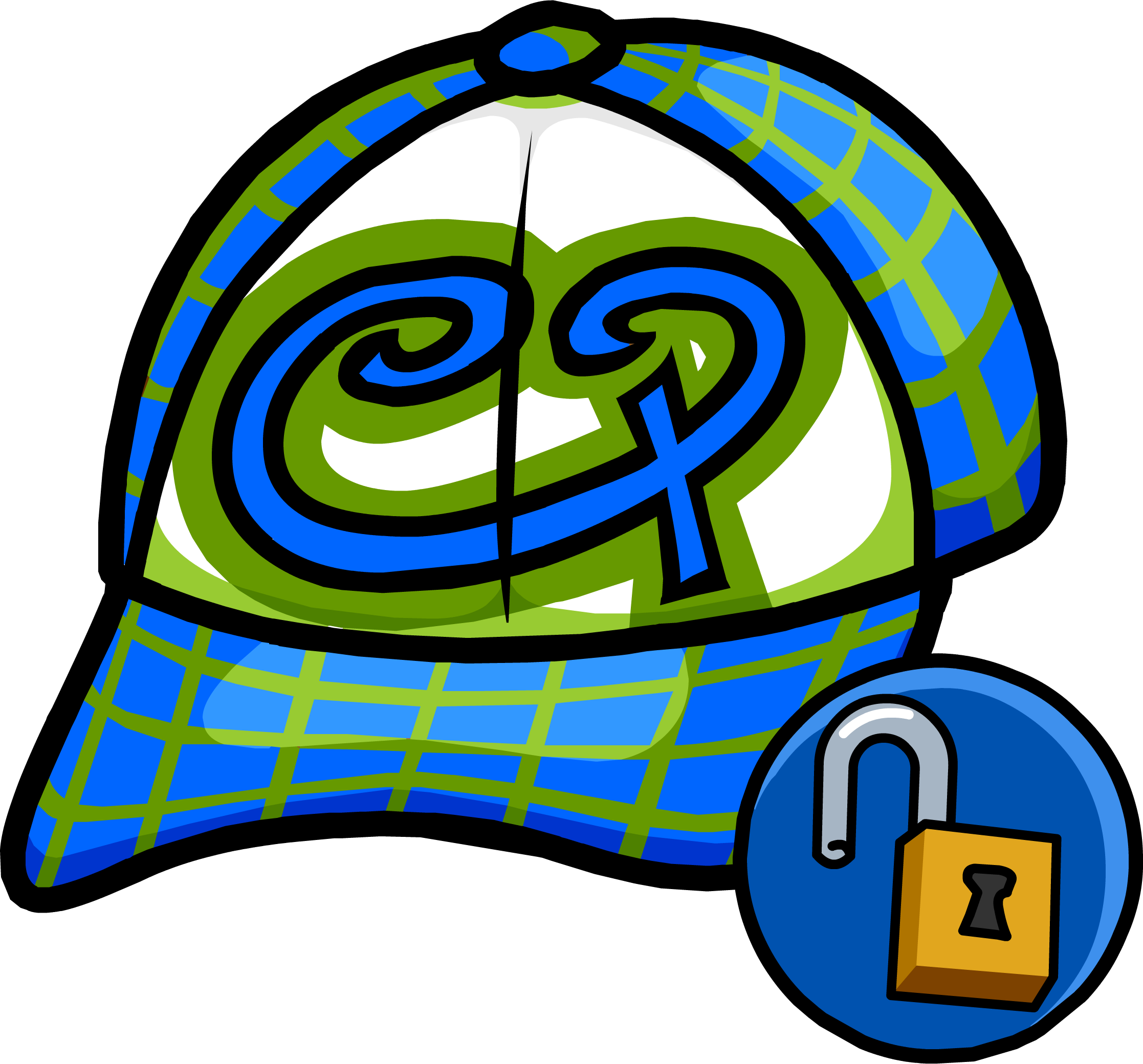 Club Penguin Hats - Club Penguin Blue Skater Hat (2234x2080)