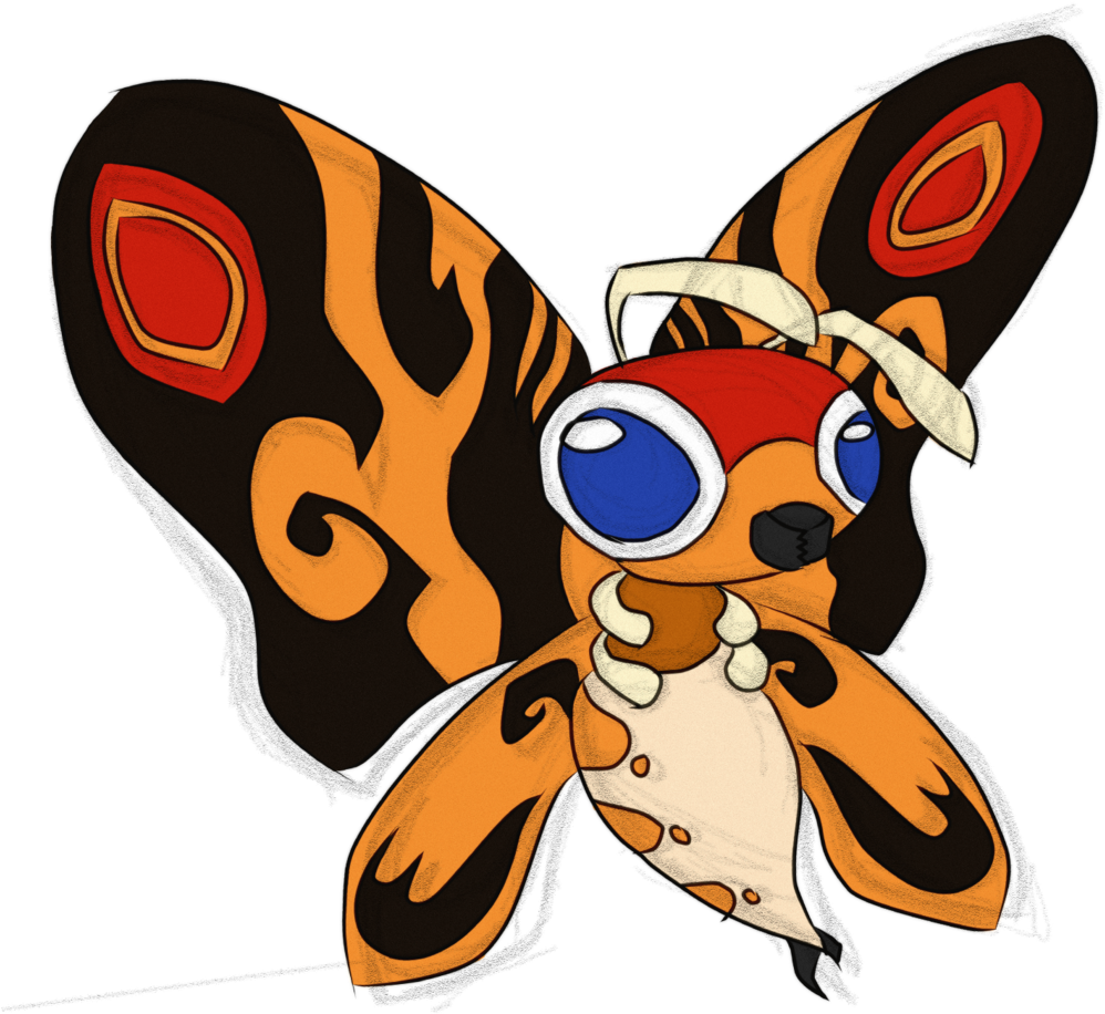 Chibi Mothra By Yahzeeskywalker Chibi Mothra By Yahzeeskywalker - Cartoon (1024x952)