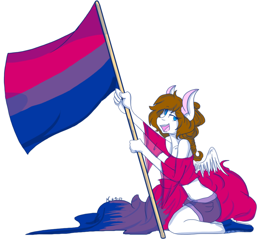 Pride Moth Bisexual Wins By Mscolorsplash - Cartoon (957x834)
