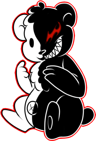 Monkuma By Moth-worm - Cartoon (337x473)