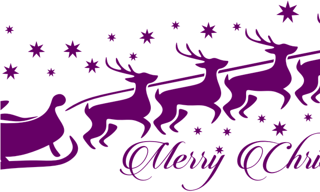 Purple Clipart Reindeer - Santa Sack Svg (640x480)