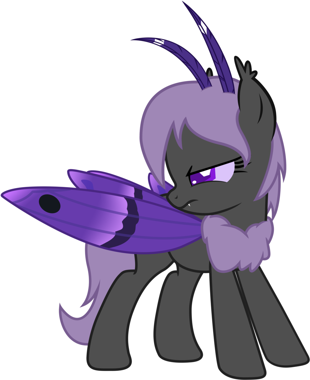 Mothshade The Moth Pony By Vectorvito Mothshade The - Cartoon (1024x1234)