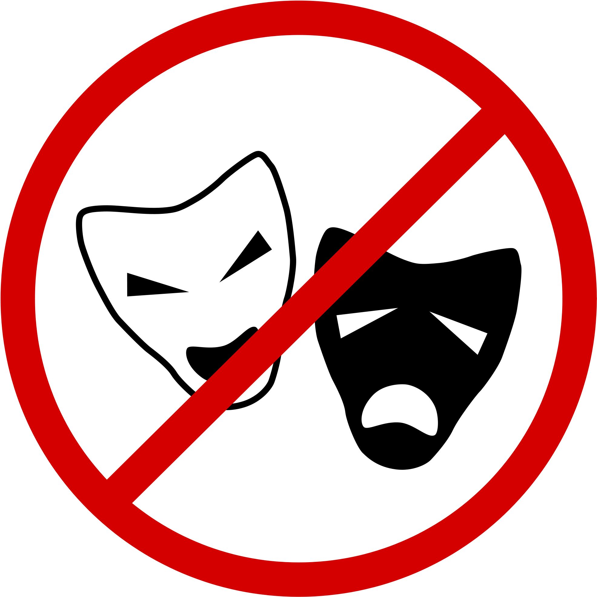 Theatre Mask Clipart 15, Buy Clip Art - Happy Face Sad Face (2000x2000)