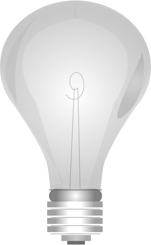 Lightbulb Grayscale Clip Art - Light Bulb On And Off (493x800)