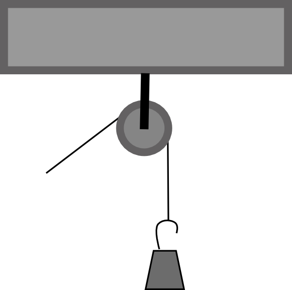 Flaschenzug Rolle Clip Art At Clker - Pulley Clipart (600x597)