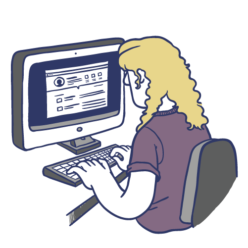 Fill Out Your Profile - Cartoon (500x550)