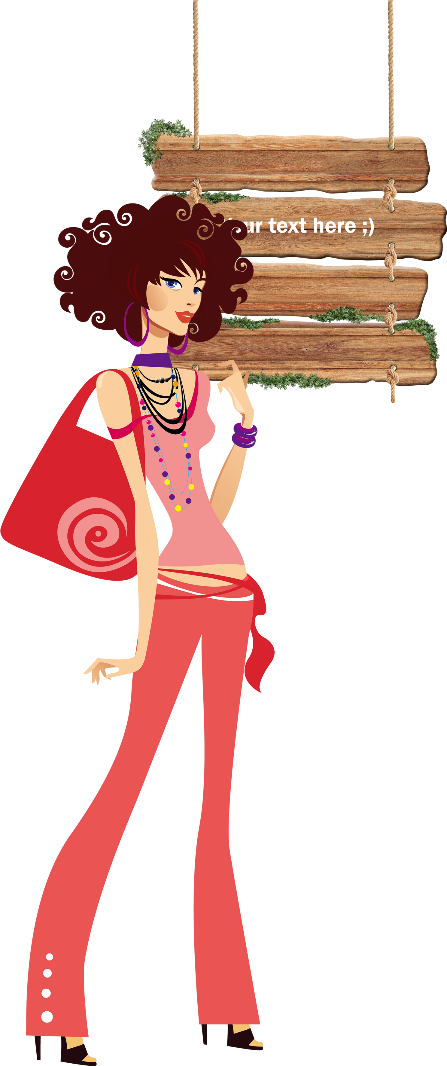 Shopping Fashion Girl Clip Art - 2011 (2112x3828)