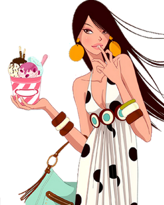 Dolls Fashion Compras Make Meninas Mulheres Decoupage - Fashionable Girl Clipart (320x400)