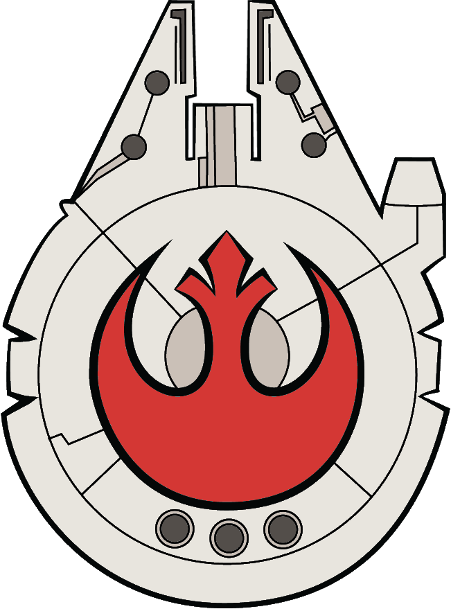 Millennium Falcon Rebel - Millennium Falcon Logo (651x879)