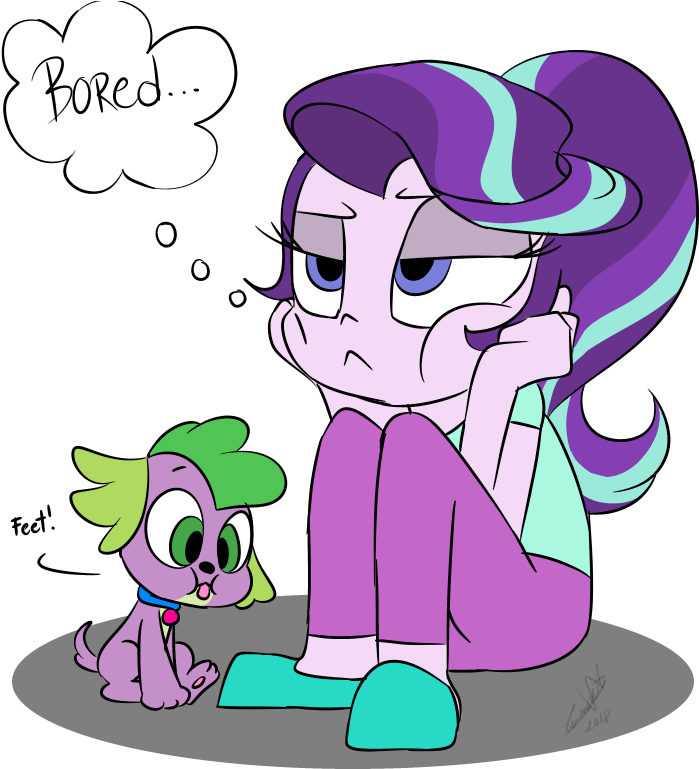 Emositecc, Bored, Dog, Equestria Girls, Safe, Simple - Cartoon (800x800)