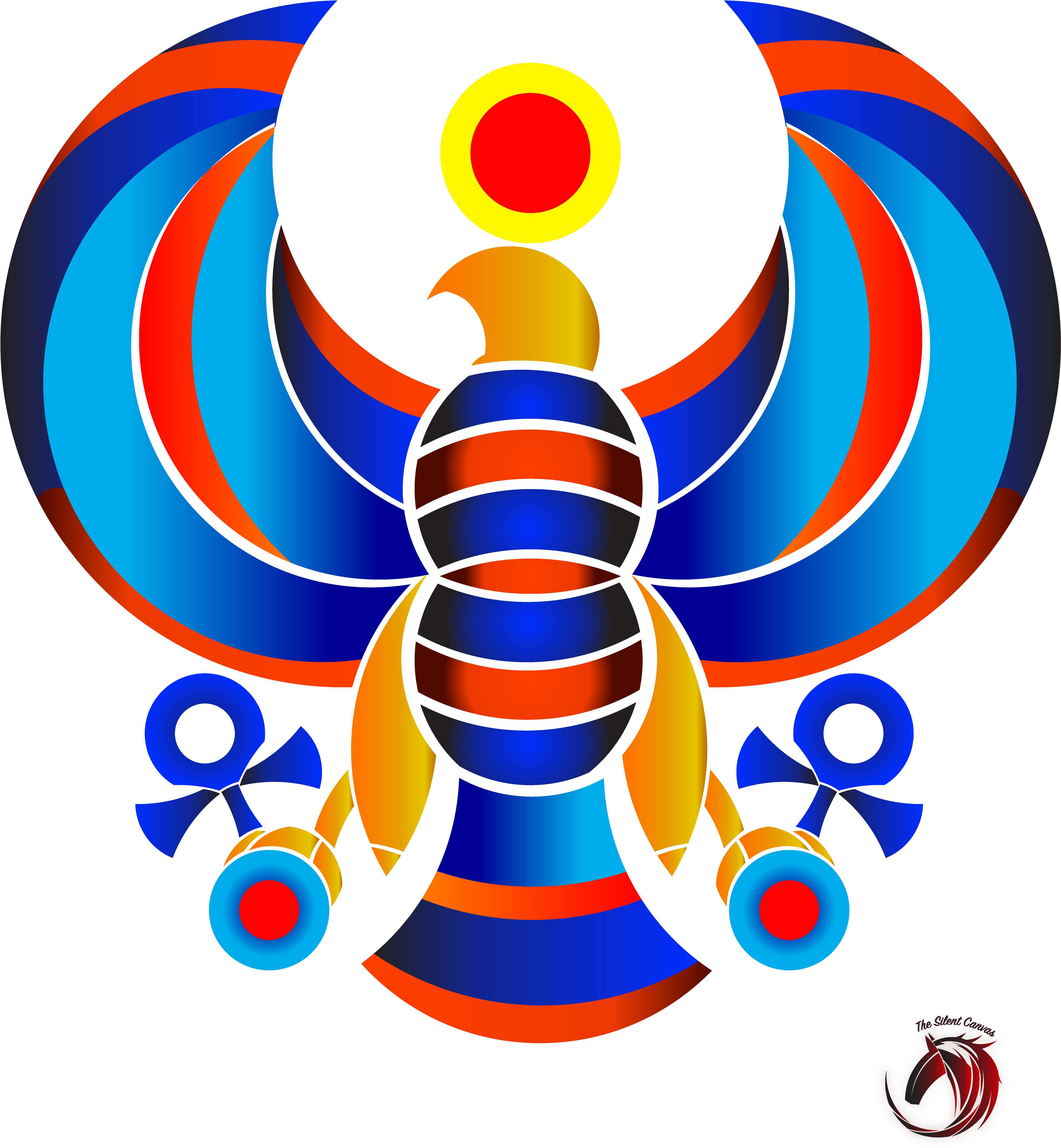 "falcon Sun God, Illustrator, Pixels" Posted By To - T-shirt (5400x5400)
