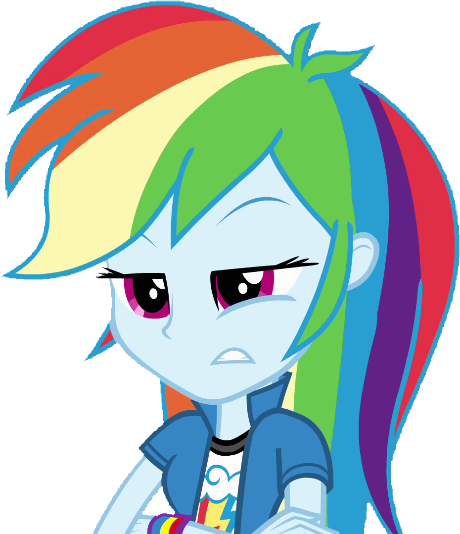 Fella, Bored, Bracelet, Equestria Girls, Female, Jewelry, - Rainbow Dash Bored Png (954x1080)