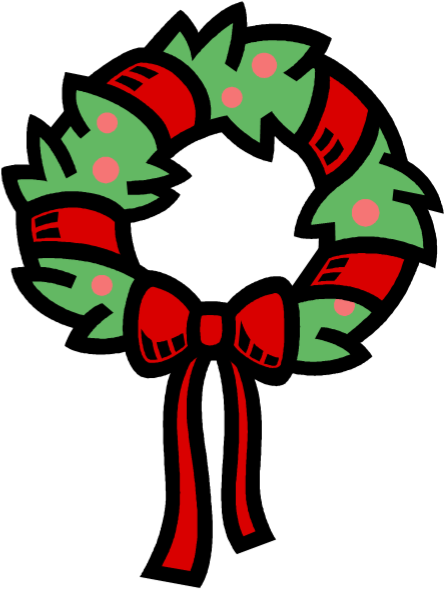 Christmas Wreath - Mailing Label Template Christmas (450x600)