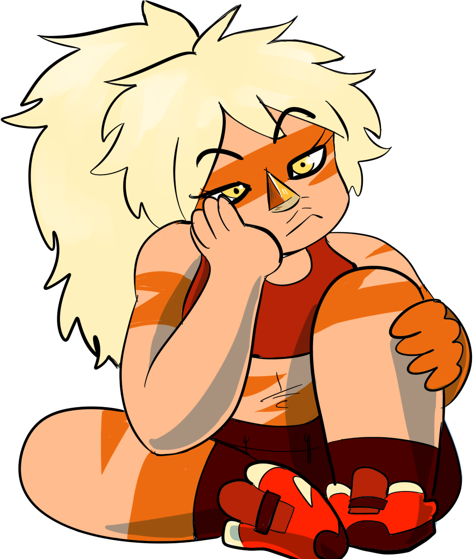 “im Bored So I Drew A Bored Jasper In Workout Clothes - Portable Network Graphics (1013x1100)