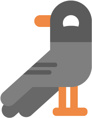 I Was Bored At Work, Made A Kurzgesagt Inspired Pigeon - Kurzgesagt Pigeon (500x500)
