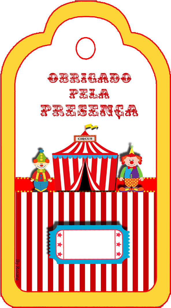 Kit De Personalizados Tema "circo" Para Imprimir - Festa Do Circo Para Imprimir (626x1098)