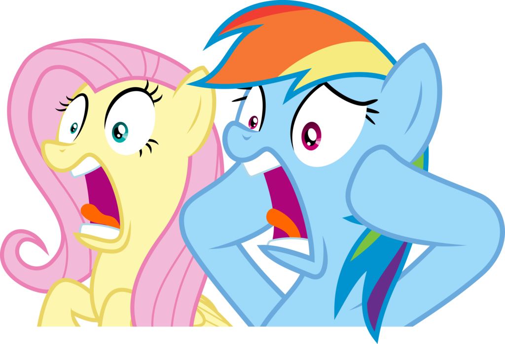Most People Don't Understand How Technology Works - Fluttershy And Rainbow Dash Gif (1024x698)