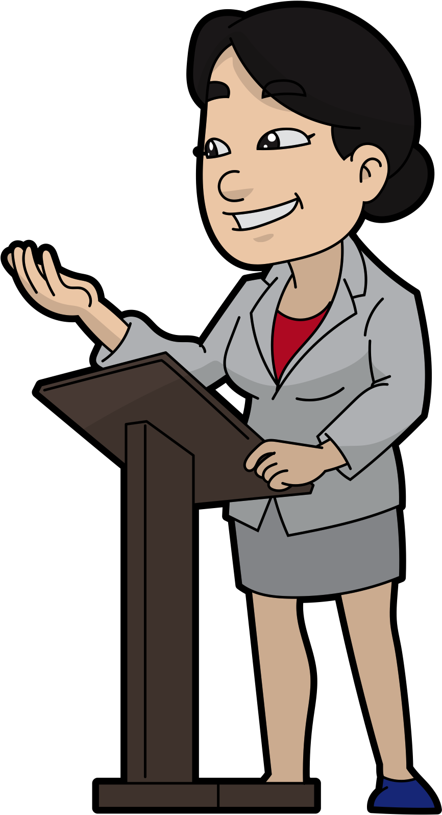 Women Public Speaking - Woman Public Speaking Clipart (1059x1686)