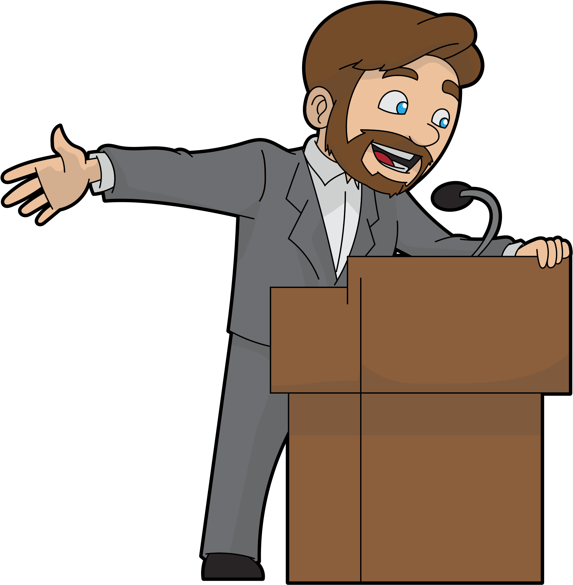 Open - Men Speaking Cartoon Png (2000x2213)