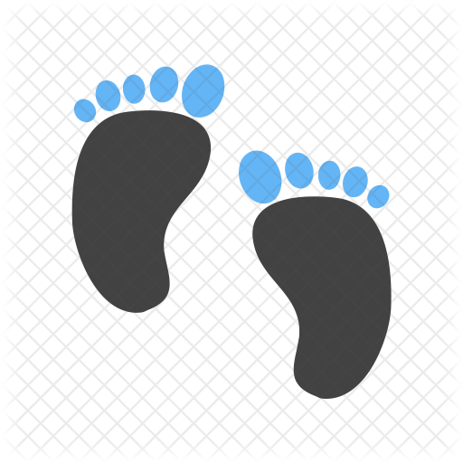 Baby Feet Icon - Baby Steps Icon (512x512)