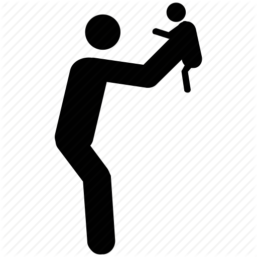 Father And Baby Pictogram Flat Icon Isolated On Vector - Parents And Baby Icon (512x512)