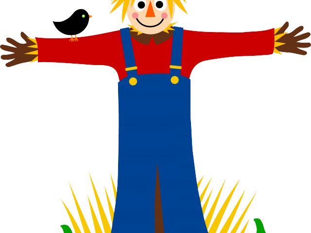 Harvest Clipart Scarecrow - نقاشی مترسک در مزرعه (640x480)