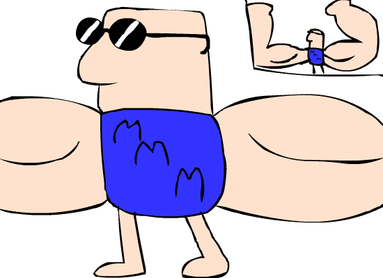 Muscle Man Reference By Thegreymage - Comics (550x400)