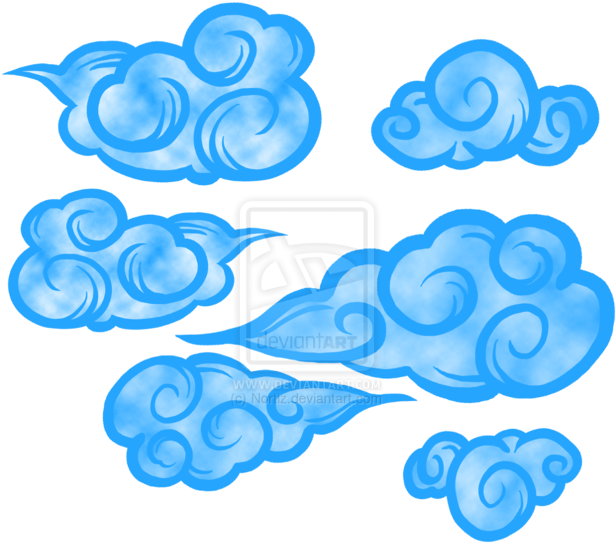 Japanese Cloud Drawings For Kids - Transparent Japanese Clouds Png (894x894)