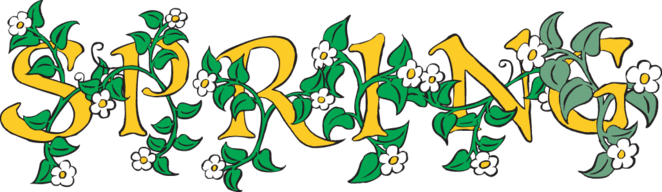 Walkthrough - First Spring - Spring Season Cartoon Png (662x192)