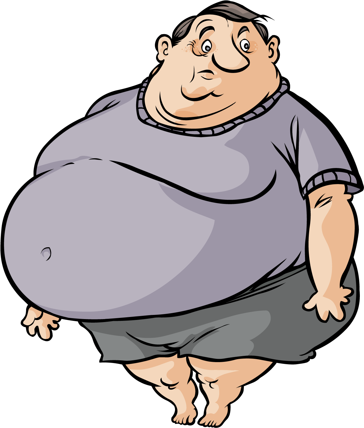 Fat Cartoon Man - Fat And Skinny Person (1500x1500)