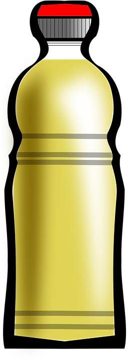 Sun Flower Oil Bottle Clipart - Cooking Oil Clipart (640x1280)