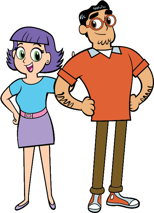Full Resolution - Mom And Dad Cartoon (524x698)