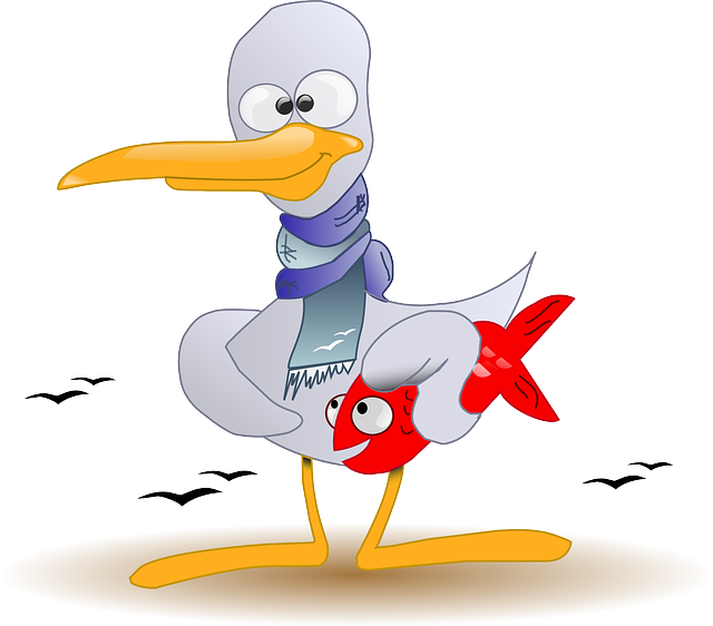 Openoffice, Otto, Logo, Mascot, Fish - Silly Seagull (640x562)