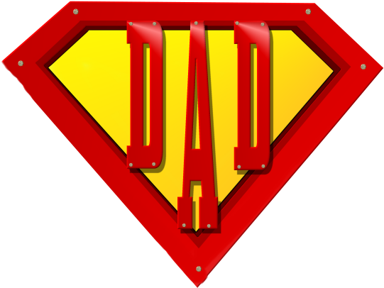 Super Dad Clipart - Super Dad Transparent Background (550x428)