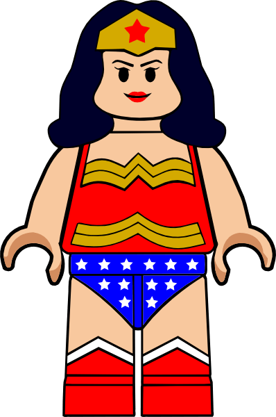 Lego Wonder Woman - Wonder Woman Lego Drawing (398x600)