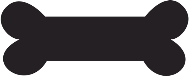 Free Dog Bone Clipart - Stencil Dog Bone (640x480)