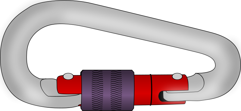 1 - Climbing Carabiner Clip Art (800x369)
