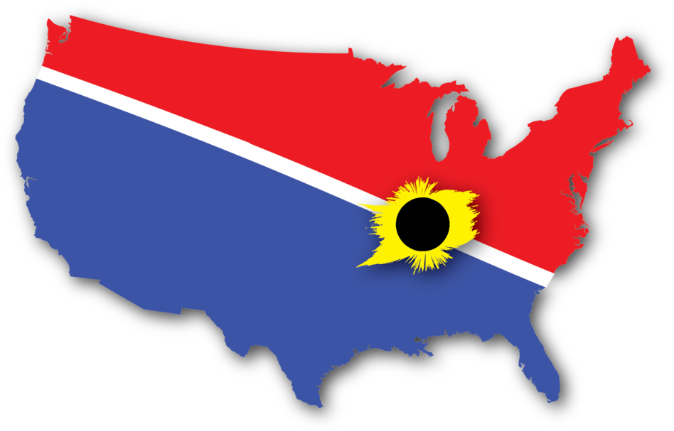 Total Solar Eclipse Of 2017 Across The Usa Including - Great American Solar Eclipse Logo (1500x930)
