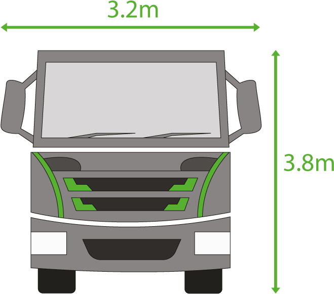 Grab Lorry Specifications & Dimensions - Wide Is A Skip Lorry (682x600)