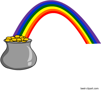 Pot Of Gold And Rainbow, Free Saint Patrick's Day Clipart - Saint Patrick's Day (450x450)