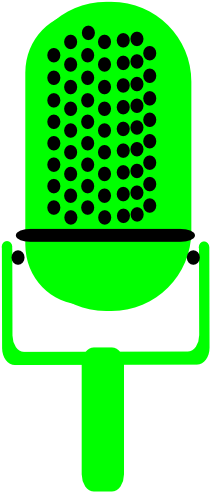 Microphone Clip Art At Clker - Green Microphone Clipart (600x600)