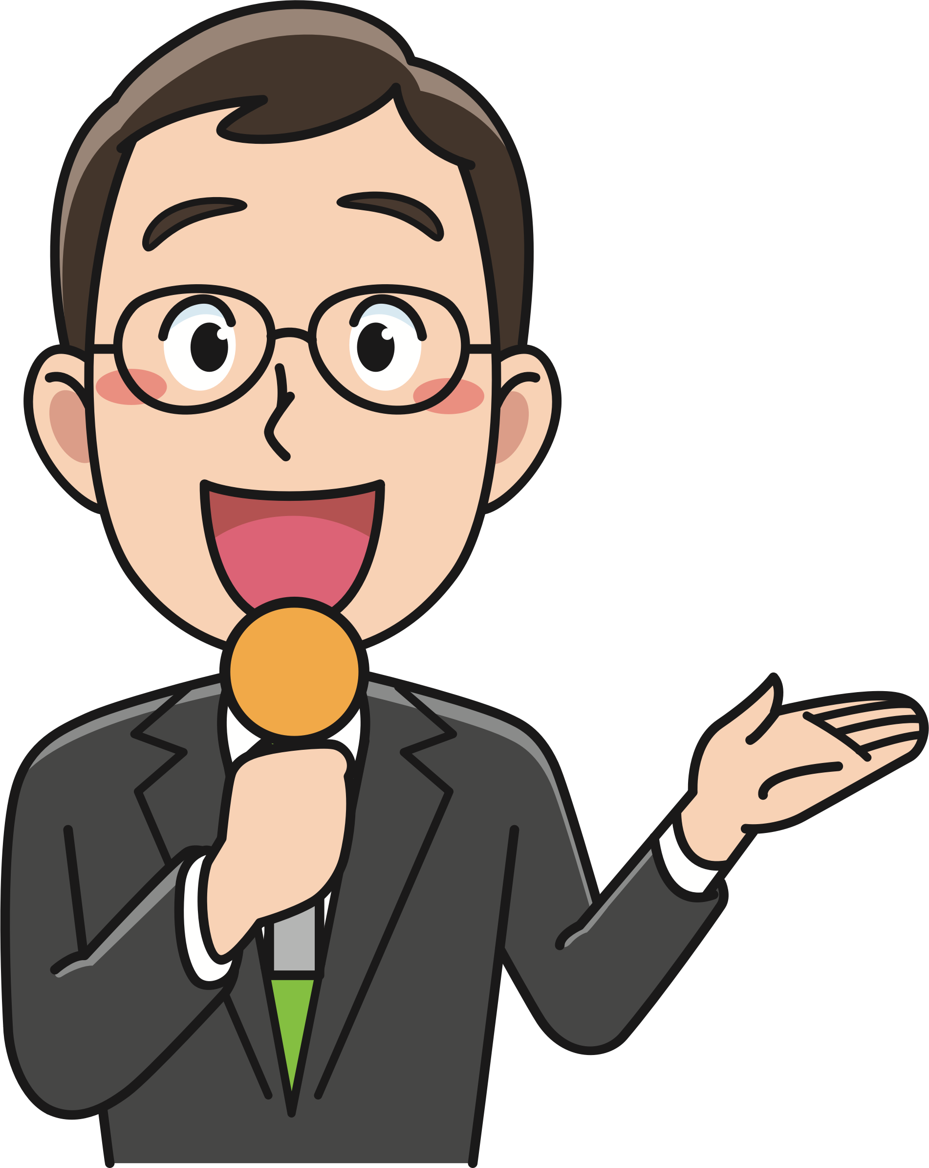 Big Image - Presenter Clipart (1901x2388)