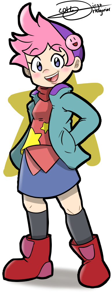 A Boy Named Kirby By Drivojunior - Human Kirby Female (424x1014)