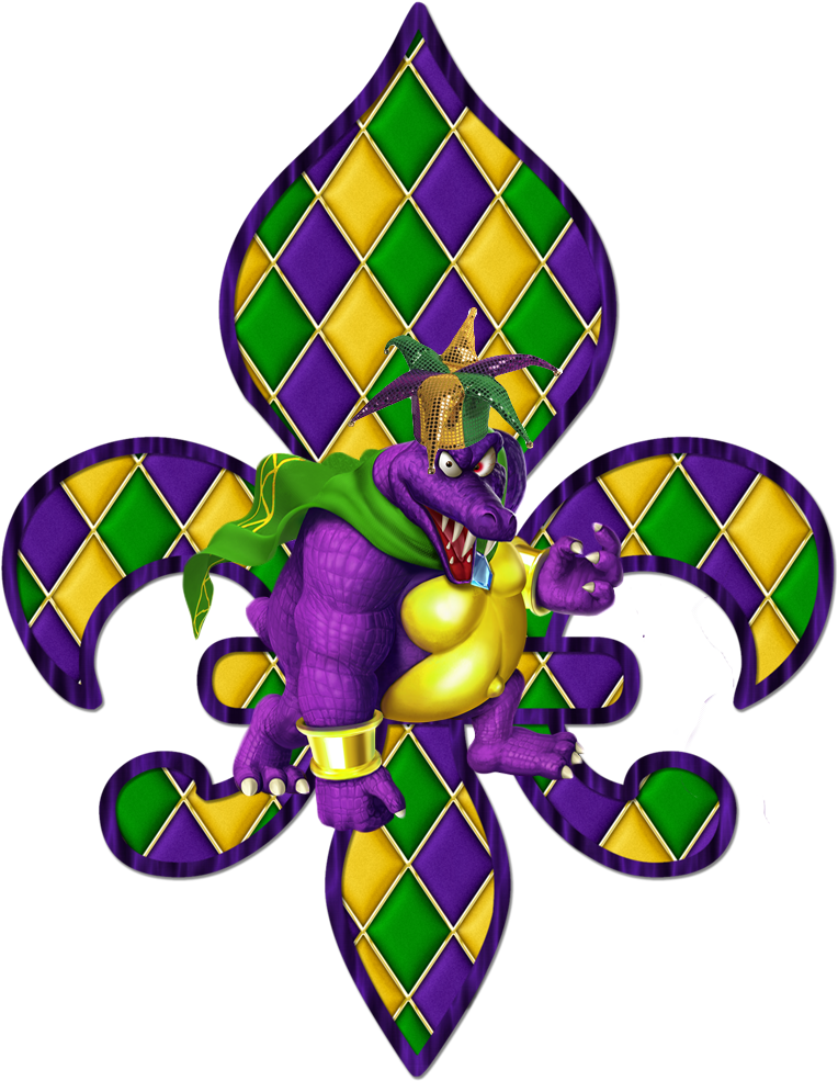 New Orleans King Cake Mardi Gras 2018 Clip Art - New Orleans King Cake Mardi Gras 2018 Clip Art (1280x1280)
